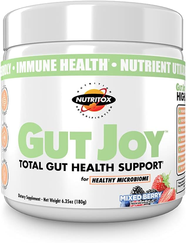 Gut Joy - Total Gut Health Support. Pulveret supplement til støtte Gut sundhed, og komplet wellness - blandet berry flavor, 30 Servere