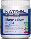 Natrol Magnesium Night 325 mg, Høj Absorption Magnesium og Sleep Blend til at hjælpe med at berolige sindet, slappe kroppen og fremme bedre søvn, 16.3 OZ af Cherry- Smaget pulver, op til en 60 dages forsyning