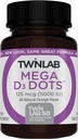 Twinlab Mega D-3 Dots - D- vitamintilskud til immunforsvar og benstøtte - 100 orange tabletter, 125 mcg (5000 IE) (pakning med 2 stk.)