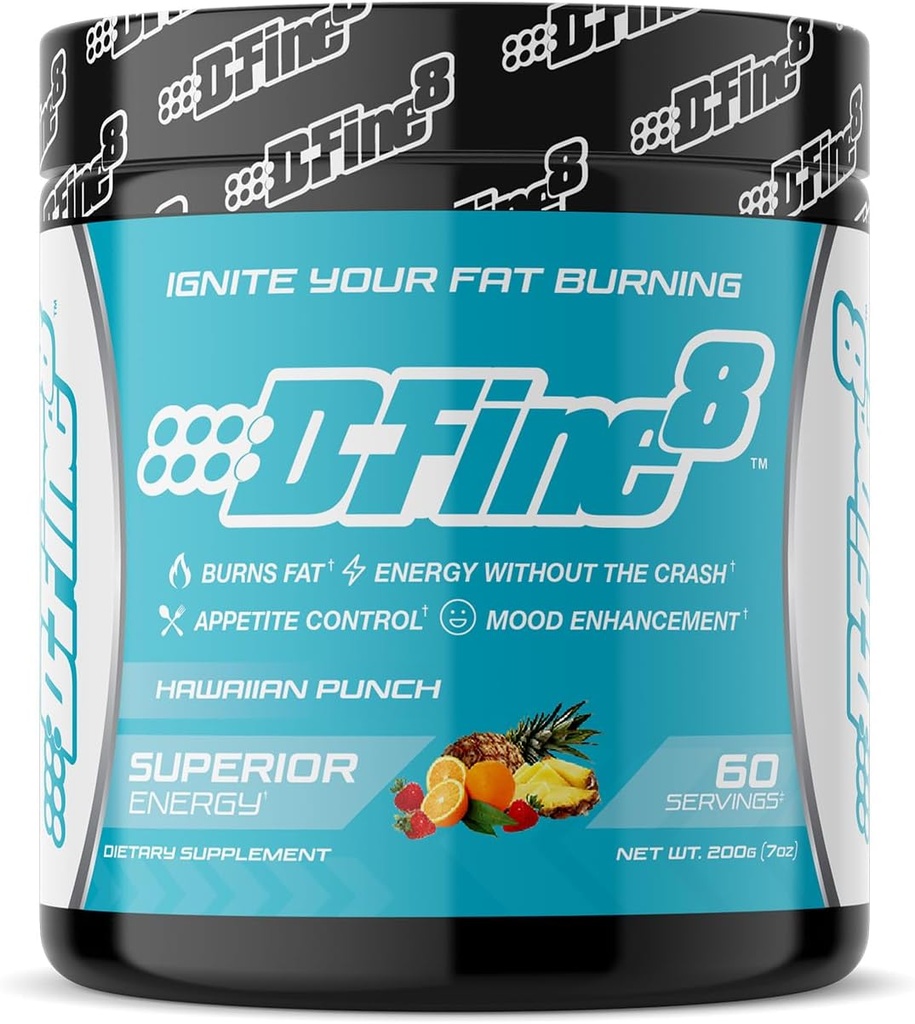 Termogen pre- workout Energy Powder & Shredding Supplement, Boost Energy Mood & Focus, Sugar Free, Indeholder Senactiv, Endurance, 300mg Koffein, N- Acetyl- L- Tyrosin (Hawaii Punch)