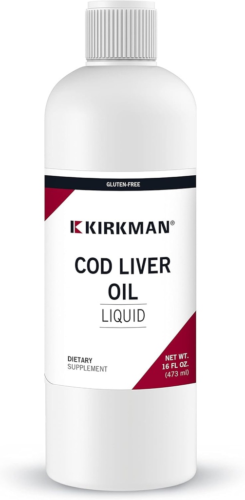 Kirkman Cod Lever Oil Liquid - Unflavored 16oz.