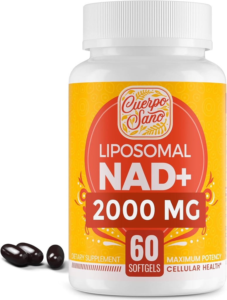 2000 MG NAD Supplement, Liposomal NAD + med høj absorption, mere effektiv end Nicotinamid Riboside, Pure & Plus Boosting Supplement, Aging Defense, Metabolisme & Cellular, 60 bløddele