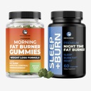 Fat Burner Gummies og Night Time Fat Burner Meter 124; 24 / 7 Vægttab Support med Green Tea & Raspberry Ketoner Means 124; Appetite Suppressant, Metabolisme Booster, og Belly Fat Reducer Means 124; 1 Måned Supply