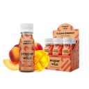 Korrekt Wild Vegan Energy Shots, med L- Theanin, og organisk koffein, Clean Plant Based Energy Drink, Gluten- Free, GMO- Free, Dairy- Free, Stevia- Free, Soy- Free, Peach Mango, 2.5 Fl Oz, 6 Pack