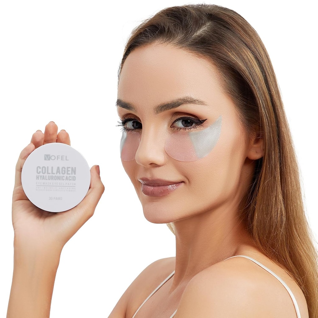 Under Eye Patches for Puffy Eyes og mørke cirkler Hydrating Eye Mask med Collagen Eye Gel Pads Reducere rynker hud behandling 30 par