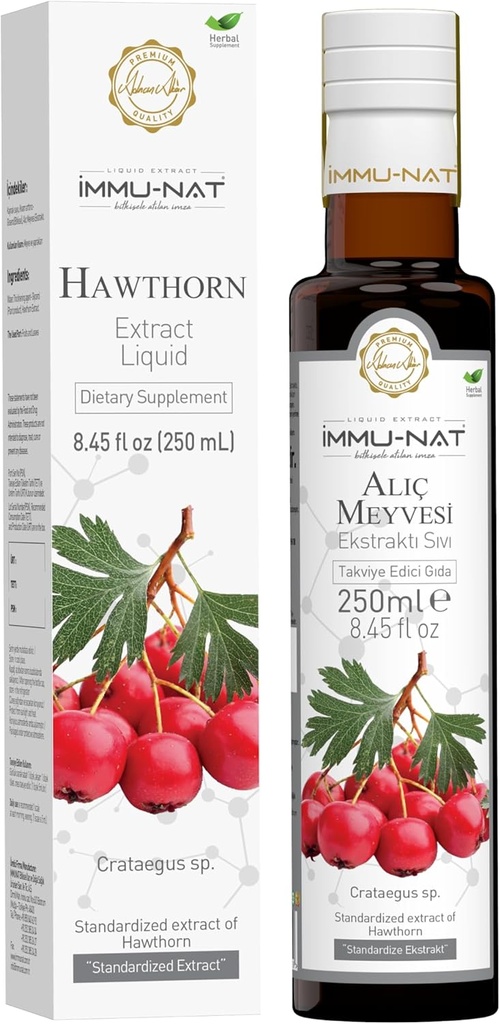 Hawthorn Berry Liquid Supplement (8.5oz) Kardiovaskulær & blodtrykssupport - planteformel