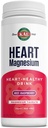 KAL Heart Magnesium Drink Mix, Rød Raspberry Magnesium Taurate Powder Heart Health Kosttilskud til inflammation, Sukker fri, Vegan, 100 Servere, 15.7 oz