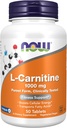 NU Foods Supplements, L- Carnitin 1000 mg, Pure Form, Aminosyre, Fitness Support *, 50 tabletter