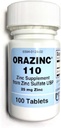 Mericon Industries Orazinc 25mg Zinktillæg 124; Zinktilskud til hormonregulering, sundhed (100 Zinktabletter)
