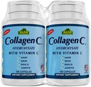 CollagenC Hydrolysat af Alfa Vitamin - Indeholder biotin og C-vitamin - 100 kapsler Hver - 2 pakning