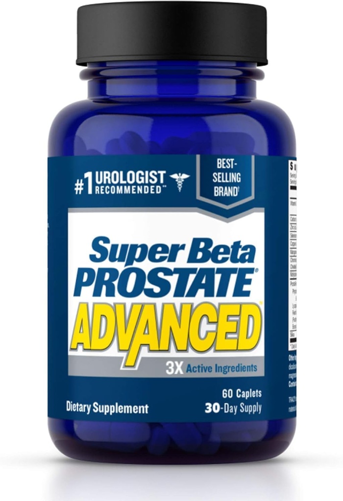 Super Beta Prostata Advanced Prostata supplement til mænd - Reducere badeværelse Trips, Promote Sleep, Support Urinary Sundhed & Bstige tømning. Beta sitosterol ikke Saw Palmetto. (60 kapsler, 1 - flaske)