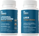 Dr. Tobias Lever 21 Day Cleanse og Liposomal Glutathione - Understøtter lever Detox, immunfunktion, og energi niveauer - Vegan, ikke-GMO
