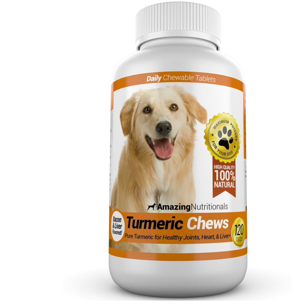 Amazing gurkemeje til hunde Curcumin Pet Antioxidant, Eliminerer fælles smerte Betændelse, 120 Chews