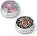 Pill Box 3 Segment Lille Pill Case, Portable for Pocket eller Purse Pill Organizer Pill Container Holder til at holde vitaminer, medicin, fiskeolie og kosttilskud (2PCS)