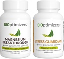 BiOptimizer Magnesium Breakthrough 4.0, (30 kapsler) & Stress Guardian, (90 kapsler) - Natural Sleep, Brain, og Stress Support Bundle