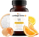UpWellness Cartiage Revive + Fælles Support for Mænd og Kvinder med Type II Collagen for Joints - D-Glucosamin Sulfate, MSM, Vitamin D3, C-vitamin og mere - 60 kapsler