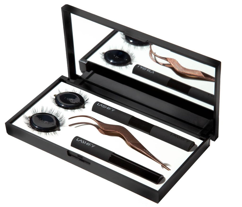 Lashify Control Kit - Komplet DIY Eye Lash Starter Set - Fed Gossamer Black 10mm, 12mm, Black Travel Case, Control Wand