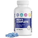 Bronson ONE Daily Men 's Complete Multivitamin Multimineral Once- Daily Multi for Aktive Mænd, 180 tabletter