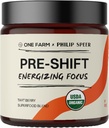 Pre- Shift Energizing Fokus, Organic Adaptogen Herbal Supplement for Zen- Like Focus Før arbejde med Reishi, Cordyceps, Matcha, Maca, Goji og Black Currant - 45 Serveringer