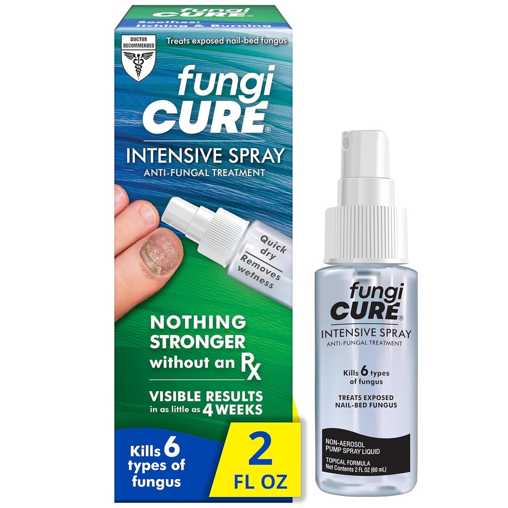 FUNGICURE Intensive Spray, Sodthes Itching & Burning, 2 Fluid Ounce (pakke med 1)