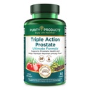 Triple Action Prostata Ultimate Formel - Mænds Prostata Supplement - Zink, Saw Palmetto, Pygeum, Pumpkin Seed Oil Extract & Phytosterols - Understøtter urinstrømmen, Bstige og hjerte sundhed - 60 kapsler
