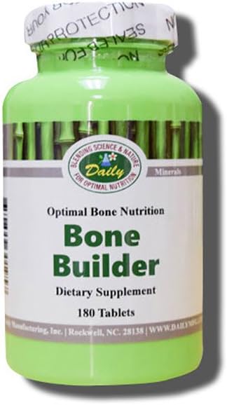 Daily Manufacturing Bone Builder (Vitamin C, D3, K2, Calcium, Magnesium, Strontium, Boron, Silicon & Betaine Hydrochlorid) 180 tabletter
