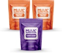MUUK 'SUPERFOODS-124; Decaf Mushroom Coffee Bundle-124; 60 Serveringer af Lions Mane Mushroom Powder Plus 60 Cups af Decafeined Instant Coffee