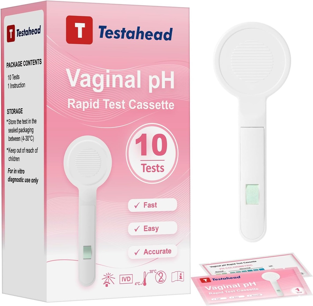 Specialiseret kvindelig vaginal pH balance test sticks 10 stykker, Gær Infektion Detection kit, BV Test, Designet til kvinder, Sikker og hygiejnisk