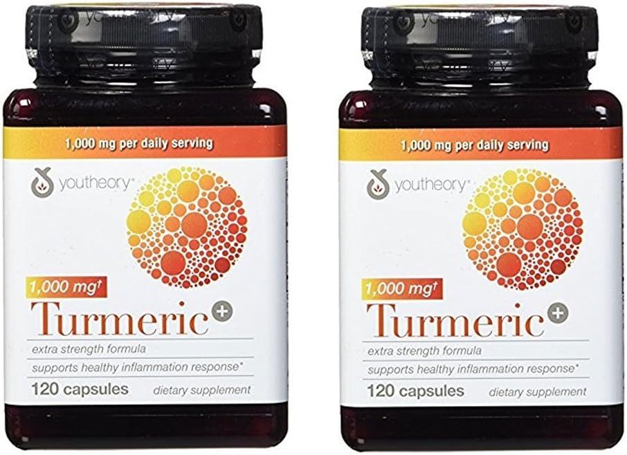 Youtory gurkemeje ekstra styrke Formel kapsler 1000 mg per dag, 120 greve (pakke med 2)