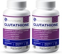 Twin Pack Glutathion Forbedret med C-vitamin & Zink- 124; Avanceret antioxidant & immunsupport124; Detox & Skin Health Formel 124; 120 tabletter - To (2) Månedsforsyning