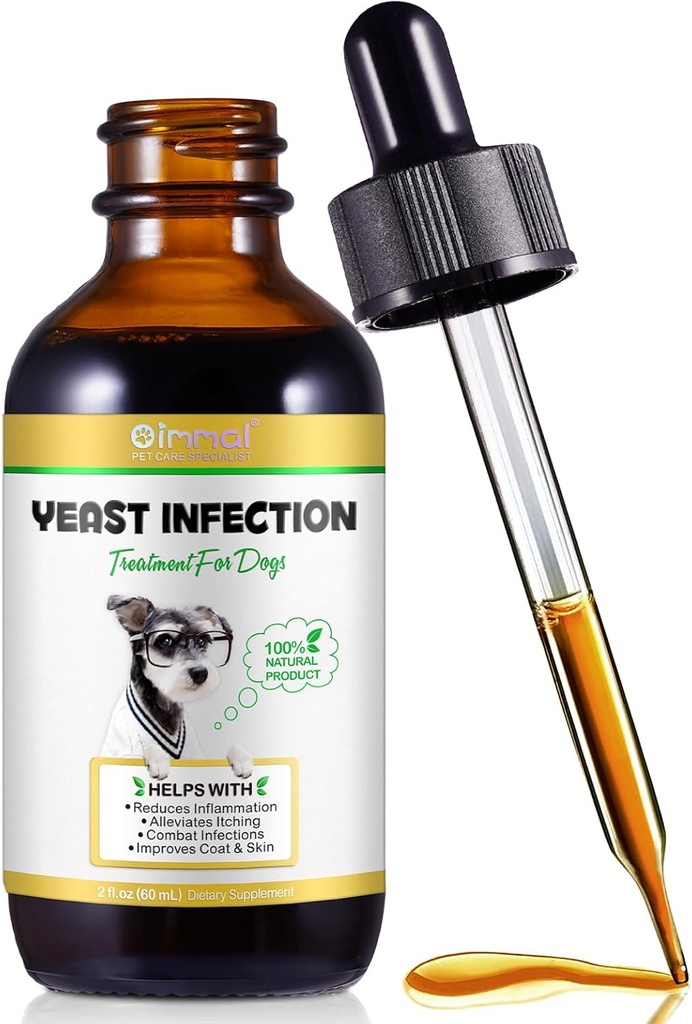 Gær infektion Behandling for hunde, naturligt støtter hund sund Itch Relief, Øre infektion Behandling, Hunde Allergi Relief, Inflammation Relief & mere (1stk)