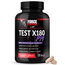 Kraftfaktor Test X180 PM Testosteron Booster for mænd, Overnatning Testosteron supplement til at opbygge muskler, øge styrke, og fremme dybere, sundere søvn og inddrivelse, 120 tabletter