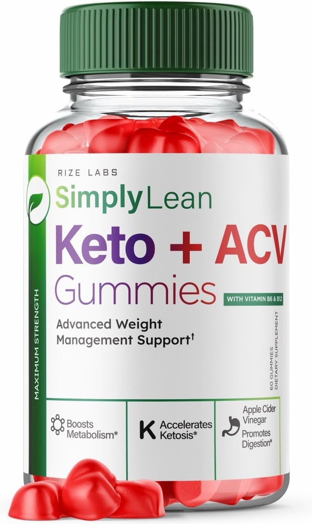 rize laboratorier blot Lean Keto + ACV gummies for avancerede vægttab, supplement, maksimal styrke Gomitas, blot Lean Advanced Formel anmeldelse (60 gummies)