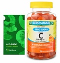 Zero Sugar Vitamin C Gummies Kosttilskud, 250 mg, 120 Ct Bundle med eksklusive vitaminer og mineraler - A til Z - Bedre Ligth & Spring Guide