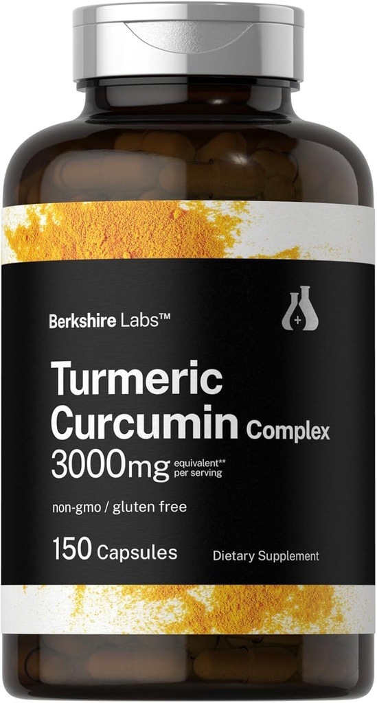 Horbäach gurkemeje 300 mg gurkemeje 124; 150 kapsler 124; gurkemeje tillæg med sort peber ekstrakt 124; non-GMO, Gluten Free Herbal Complex 124; af Berkshire Labs