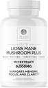 DR. EMIL NUTRITION 9000mg Organic Lions Mane Supplement kapsler med Chaga, Reishi & Maitake - Natural Mushroom Blend for Wellness Support