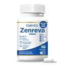 CalmCo Zenreva, Pure Safran Extract Kapsler - Boost Mood, Forbedre fokus, Reducer angst, Support Følelsesmæssig Balance & Sleep, Metabolisme Booster, Non- GMO Vegan Kapsler, 30 Tæl
