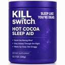 SWITCH Killswitch Sleep Aid for Adults – Fall Asleep Fast & Wake Refreshed, Sugar-Free Hot Chocolate Supplement - Magnesium, Tart Cherry, L-Theanine & More for Restful Sleep, 30 Servings, Made in USA