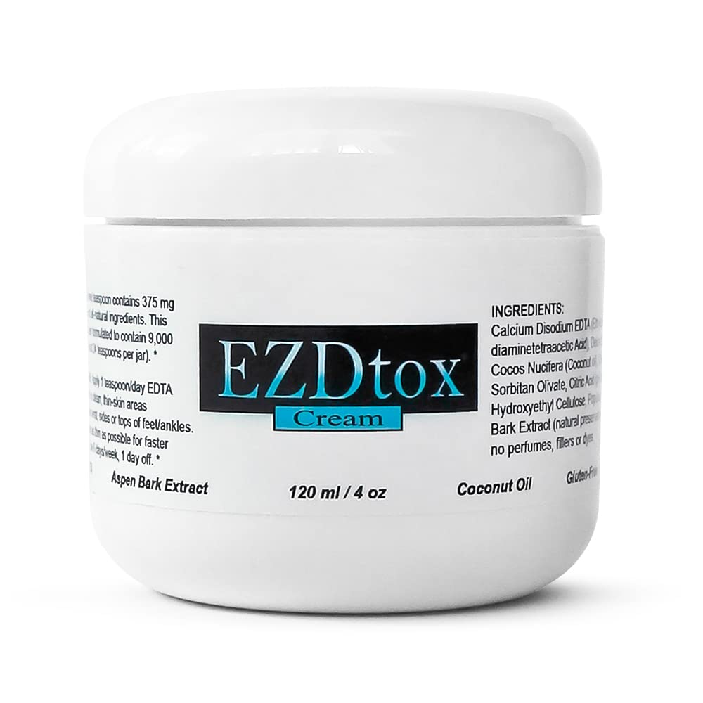 EZDtox Cream - Heavy Metal EDTA Detox - 1 måned Supply - 4 oz. Jar