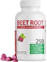 Bronson Beet Root Extra Strength, Non- GMO, 250 Vegetariske tabletter