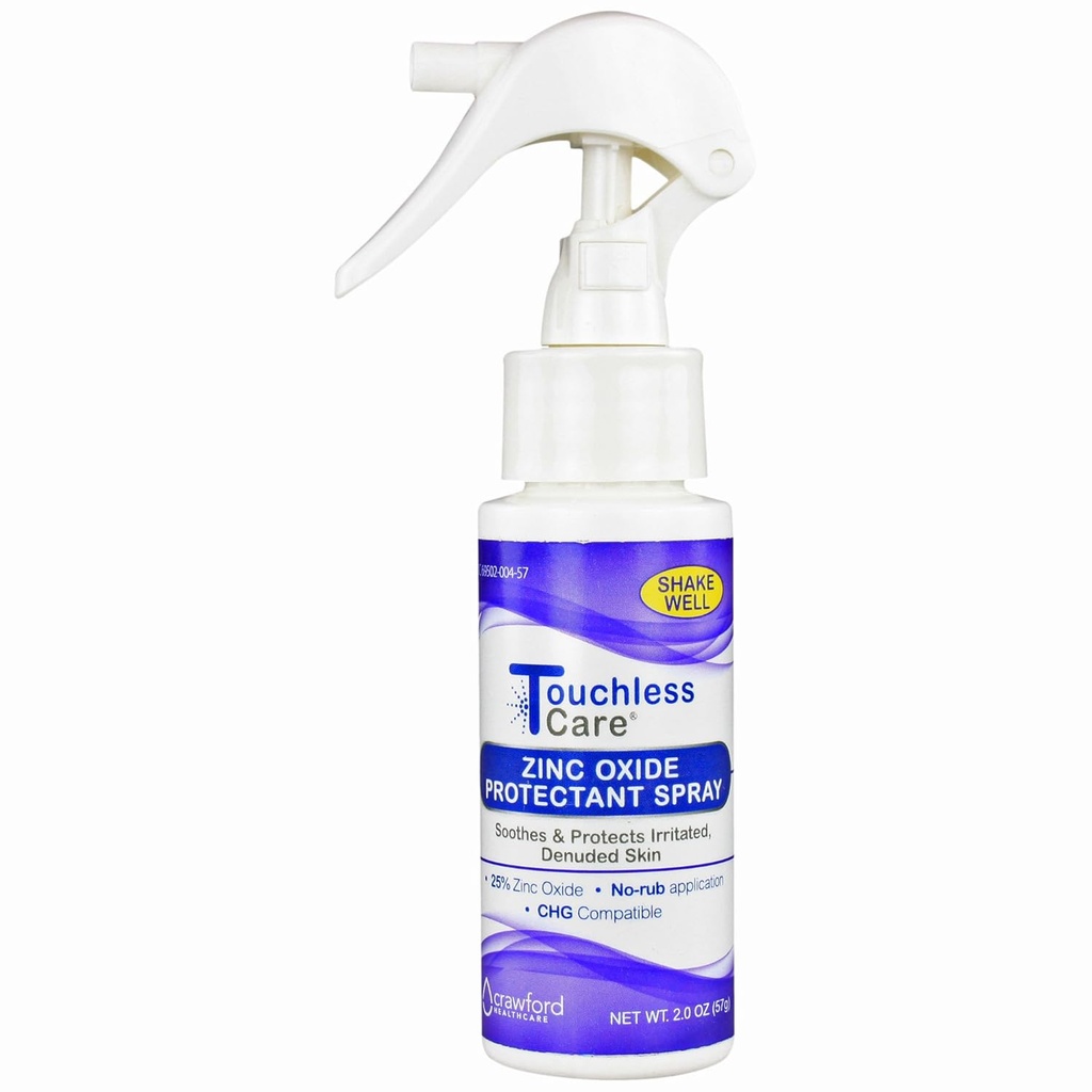 Zink oxide Protectant Spray, Hurtig lindring af voksen ble Udslæt forårsaget af voksen inkontinens, Let at anvende Touch Free Spray, Eases Skin Irritation, Ingen Messy Creams (2 oz) - 62402