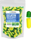 XPRS Nutra Størrelse 0 Tomme kapsler - 500 Tomme Gelatine kapsler - Piller til det selv Capsule Fyldning - Pure Bovin Pille Gel Caps til Do- It- Yourself Kosttilskud (grøn / gul)