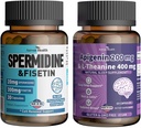 Apigenin 200mg med L- Theanine 400mg + Spermidin 20mg & Fisetin 300mg - Ultimate Relaxation, Longevity & Aging Defense Bundle