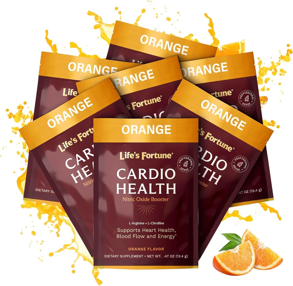 Livets Fortune L Arginin L Citrullin Supplement Powder - High Potency Nitric Oxide Supplement Booster med Natural Orange Flavor (7 Servere (pakke med 1)