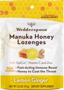 Wedderspoon Manuka Honey Immunity Lozenges, Lemon Ginger, 2.6 Oz (pakke af 1), Ægte New Zealand Honey, Boost Immunitet inden for to timer