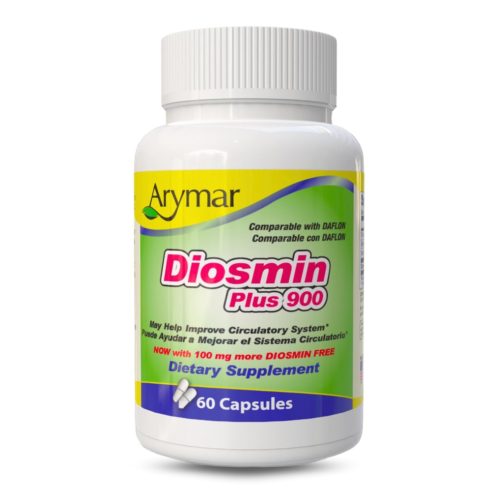 Arymar Diosmin Plus 900, Circulatory System Support (60 kapsler / pakke med 1)