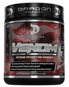 DRAGON PHARMA Venom Extreme Potency Pre- workout, Laser Sharp Focus + Energy, Intense Performance, Proven Ingredienser til forbedret vasodilation & Endurance (40 Serveringer, American Juice)
