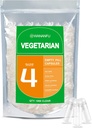 wananfu størrelse 4 tomme kapsler Vegetarisk (1000 greve), Clear Fillable Veggie piller Kapsler størrelse 4 til at lave dine egne kosttilskud