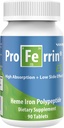 Proferrin ES- 10, 5 mg høj Absorbing Heme Iron Polypeptid. Lavet i USA. 90 Tabletter. Rolig nu. Ikke påvirket af kaffe, calcium eller PPI.
