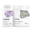 THORNE - Sleep Support Duo - Magnesium Bisglycinate Powder + Melaton-3 til restaurativ søvn - 60 Servere